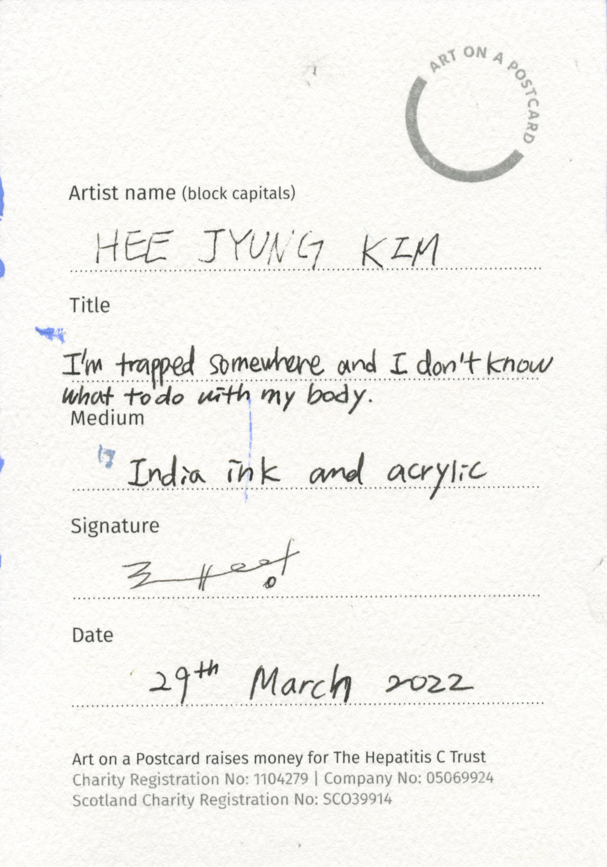 29. Hee Jyung Kim - I'm Trapped Somewhere and I Don't Know What To Do With My Body - BACK