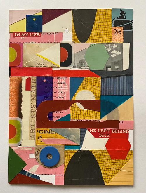 Laurence Noga, 'In my life' 2021, Acrylic, collage, vintage papers on paper, 21x30 cm