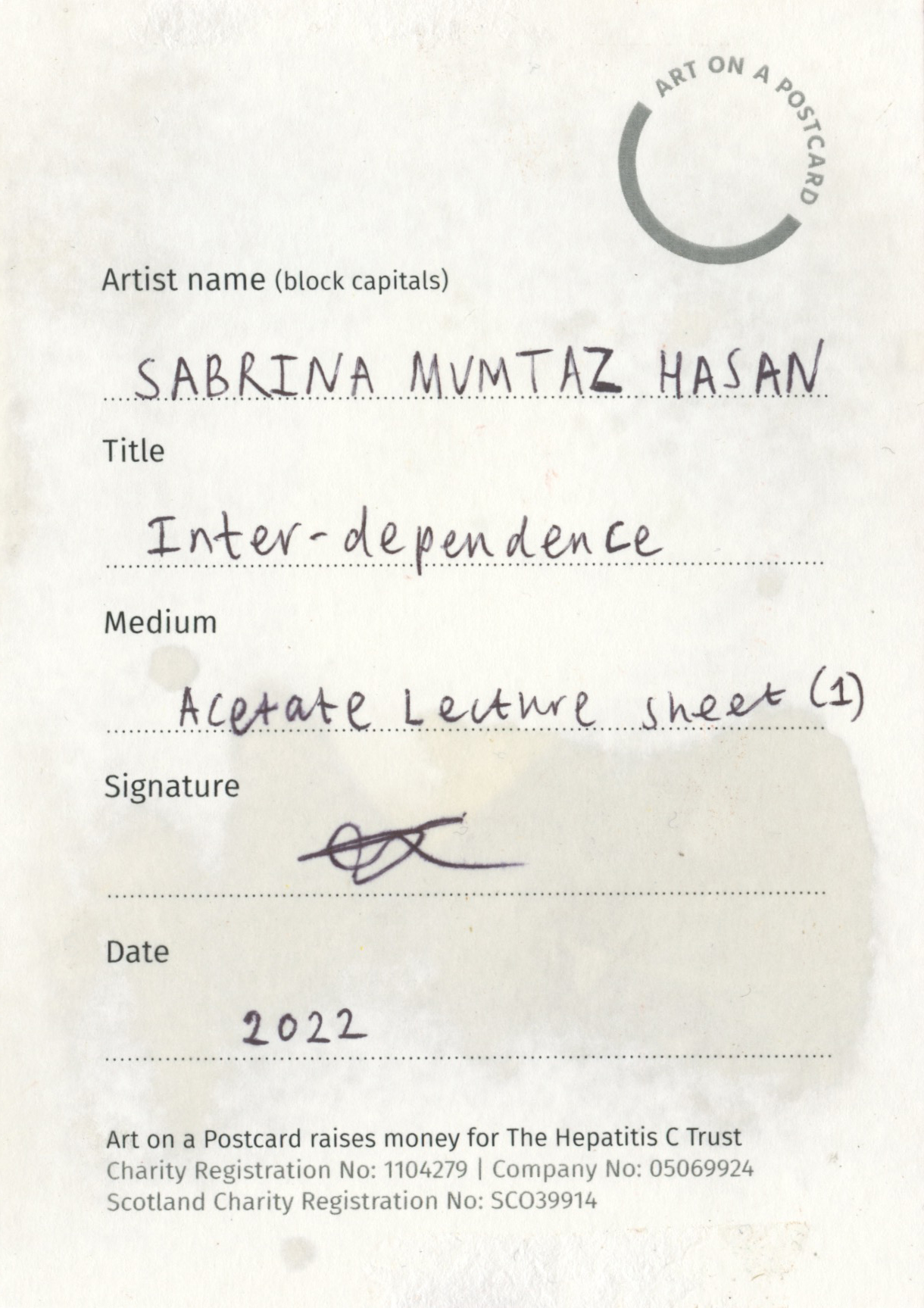 12. Sabrina Mumtaz Hasan - Inter-dependence - BACK
