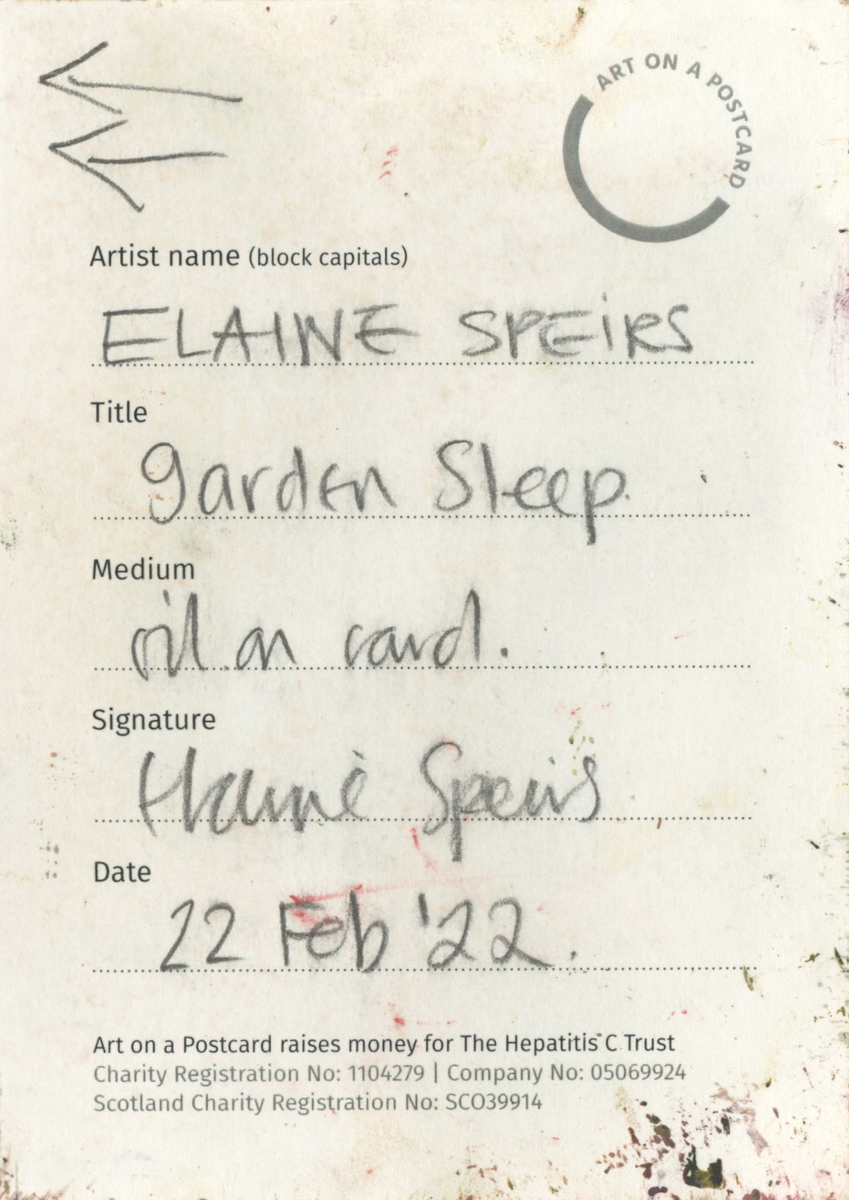 14. Elaine Speirs - Garden Sleep - BACK