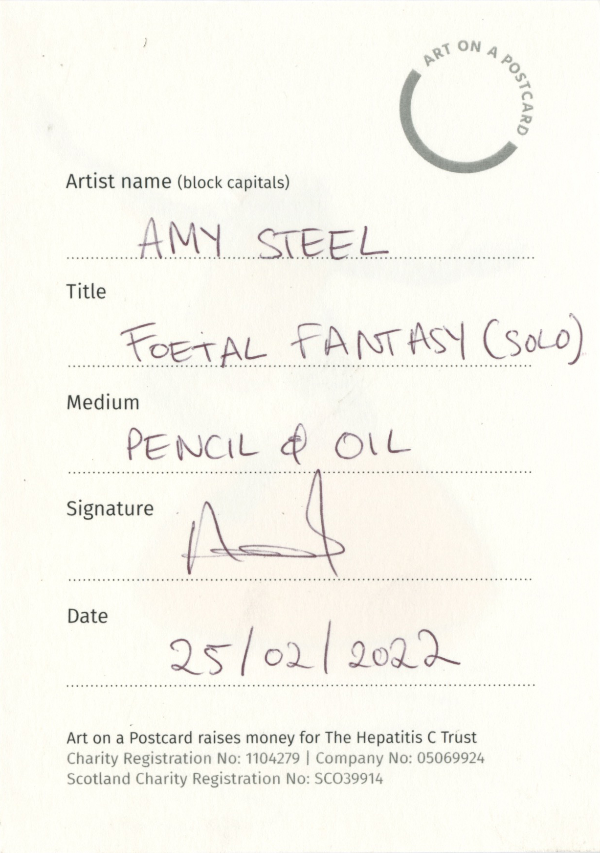 34. Amy Steel - Foetal Fantasy (Solo) - BACK