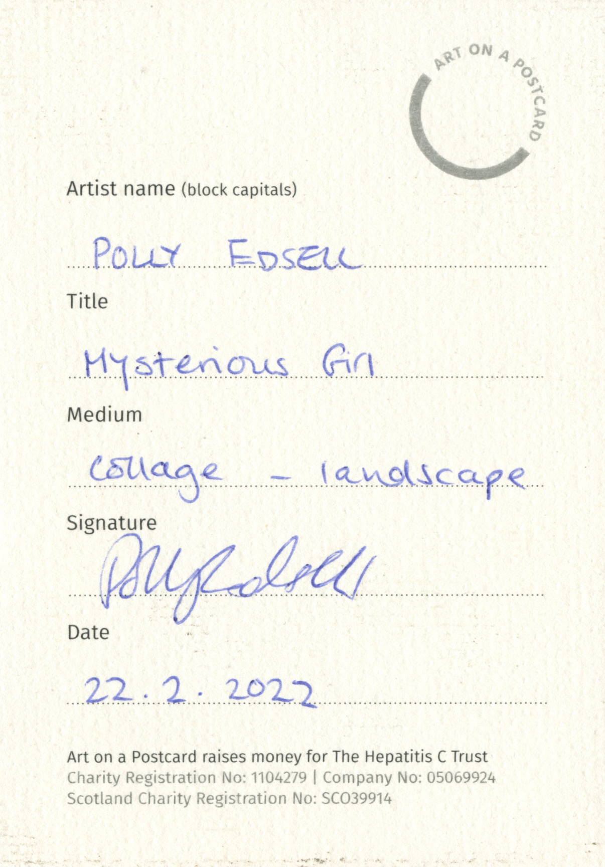 15. Polly Edsell - Mysterious Girl - BACK