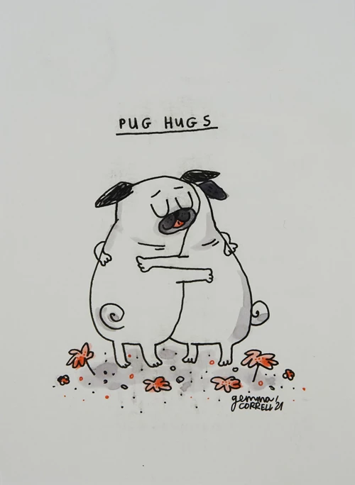 PUG HUGS - front
