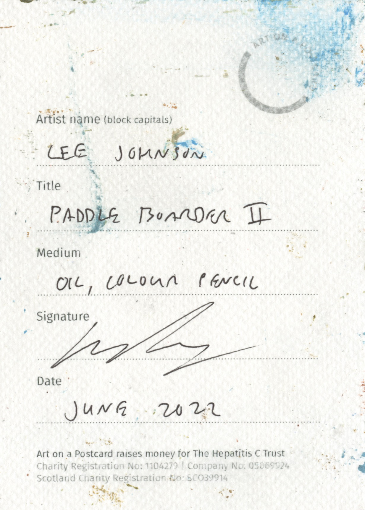 12. Lee Johnson - Paddle Boarder II - BACK