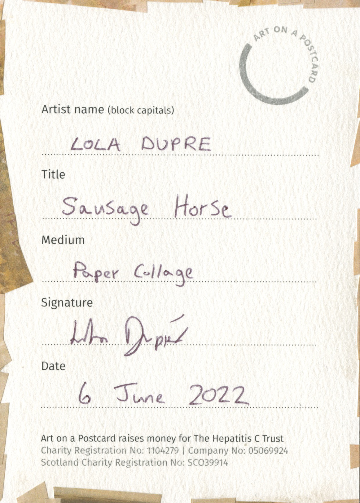 2. Lola Dupre - Sausage Horse - BACK