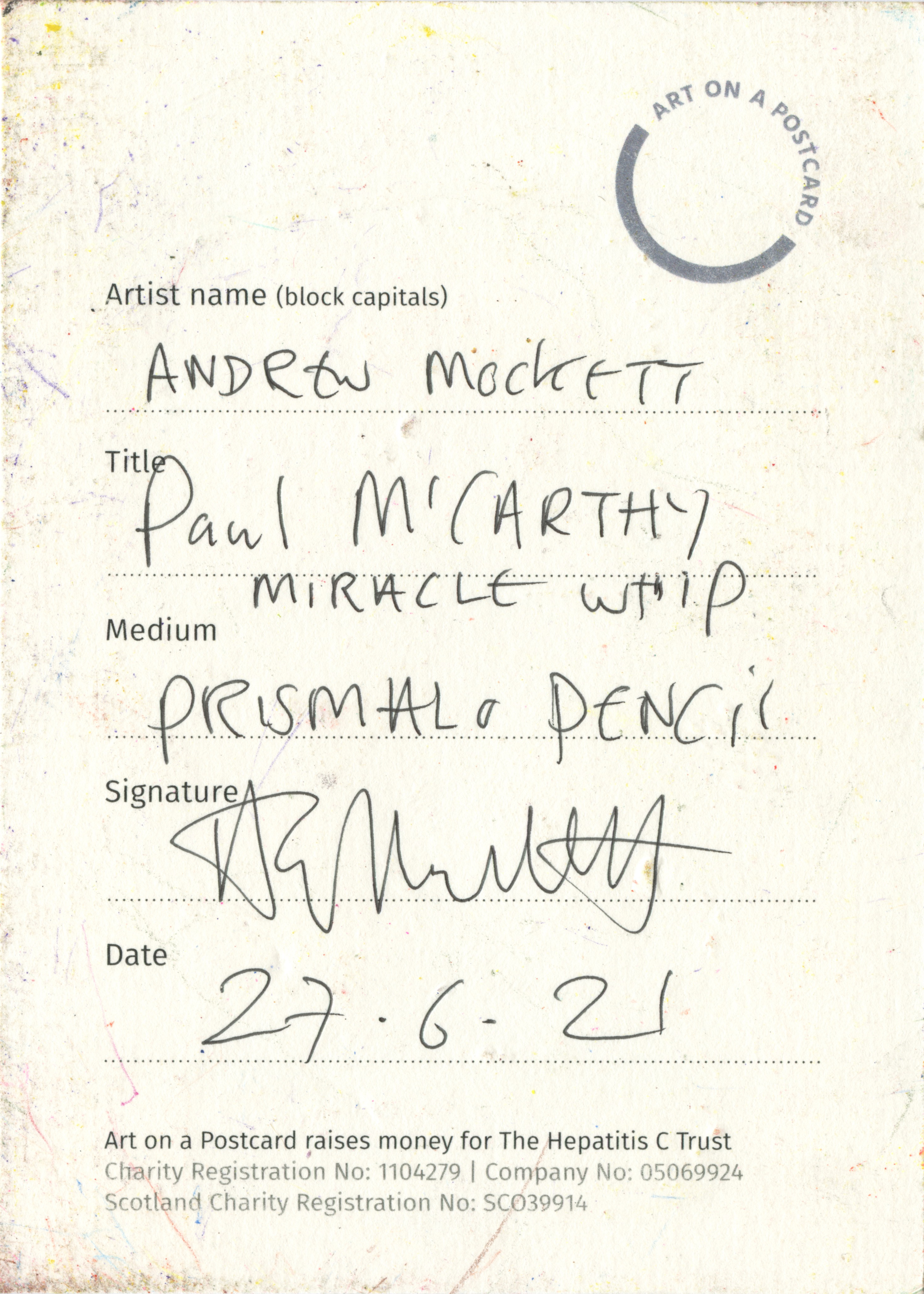 PAUL MCCARTHY MIRACLE WHIP - back