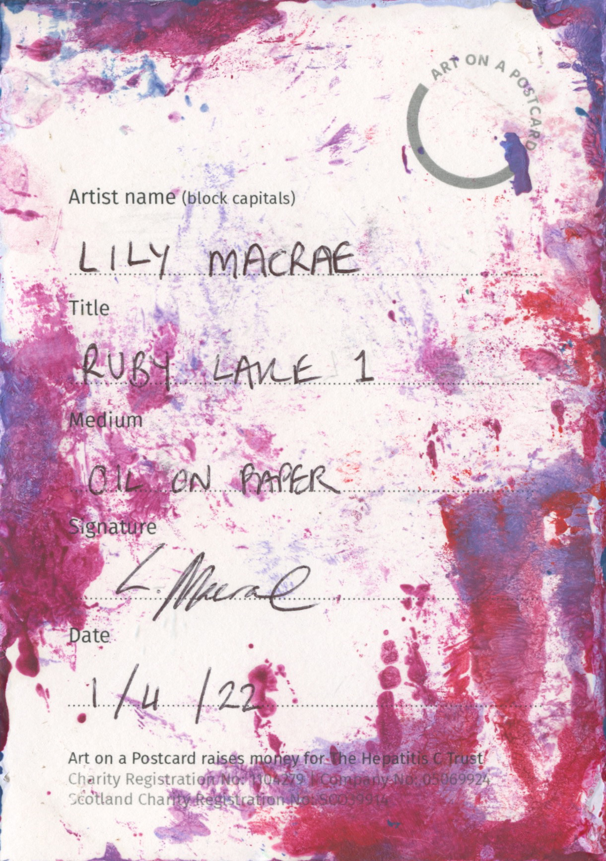 46. Lily Macrae - Ruby Lake I - BACK