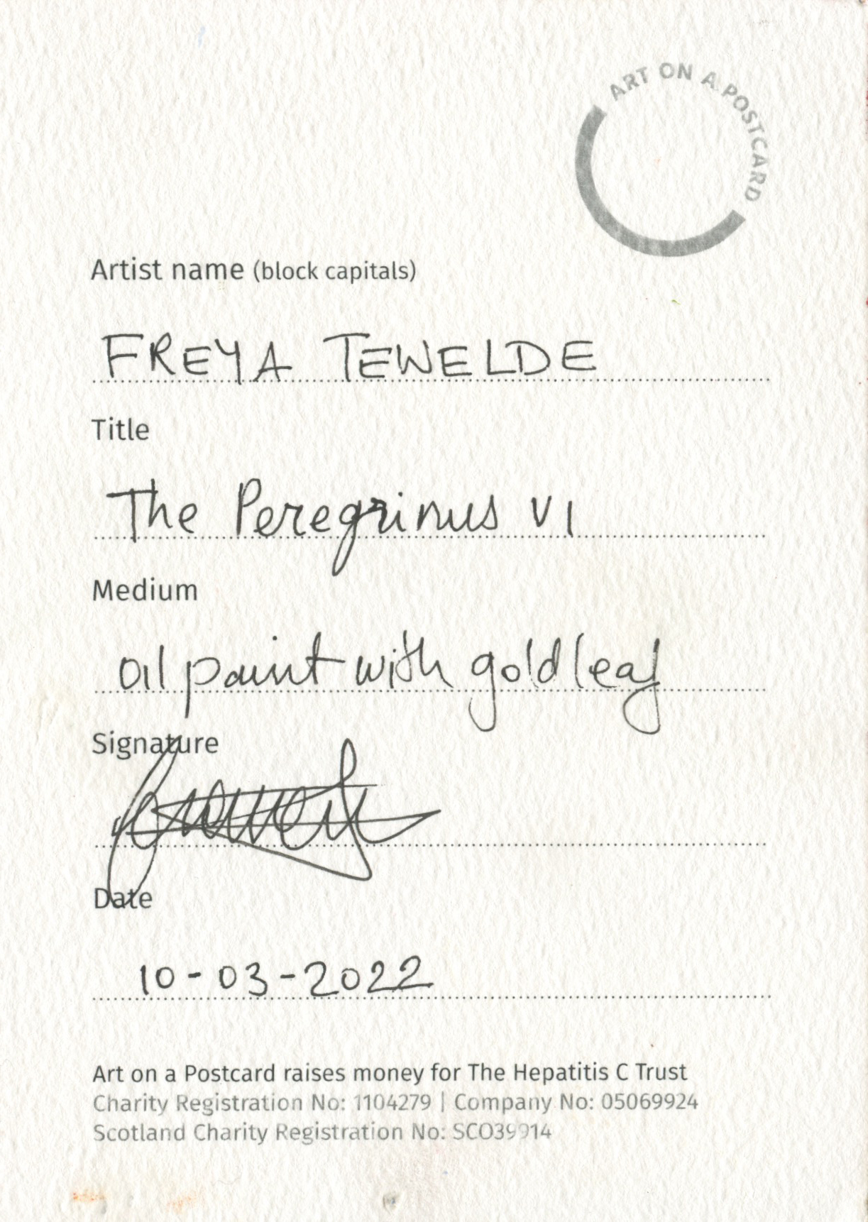 62. Freya Tewelde - The Peregrinus VI - BACK