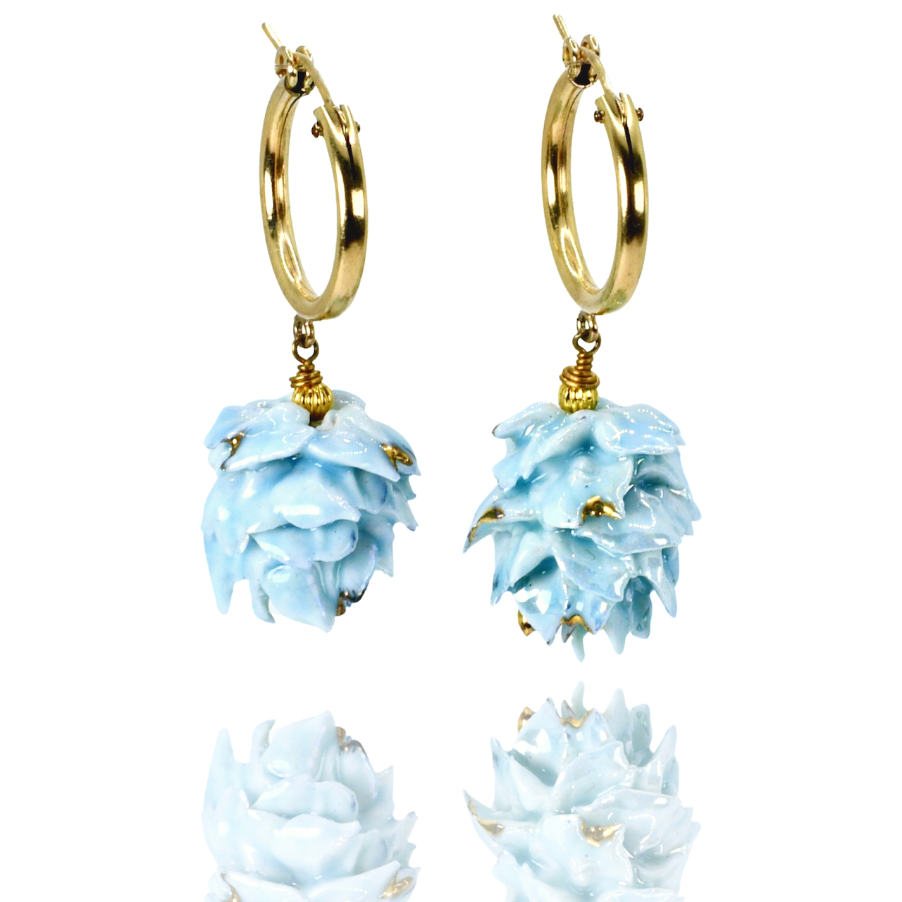 Porcelain Artichokes Earrings LOBELIA