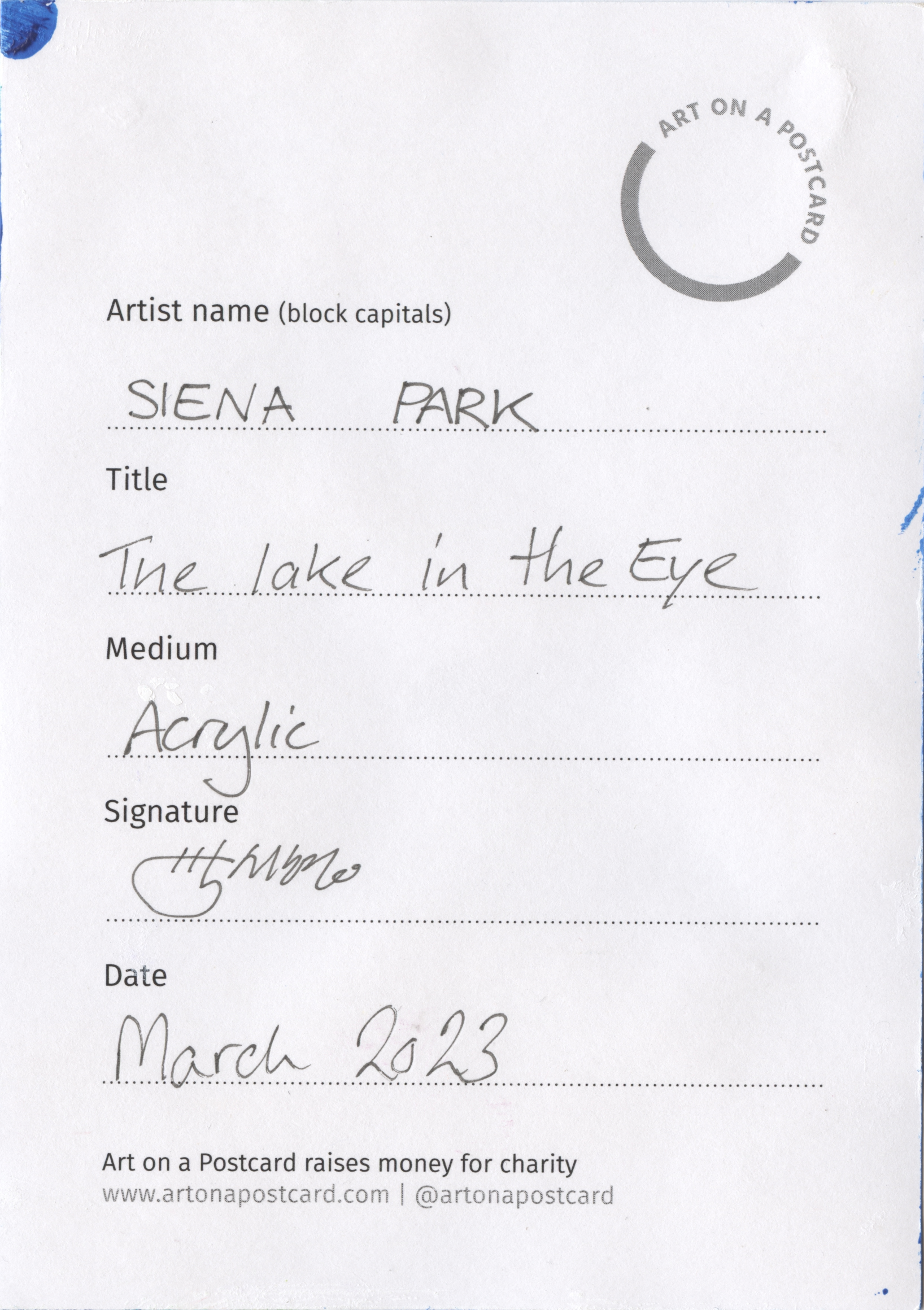 26. Siena Park - The Lake in the Eye BACK