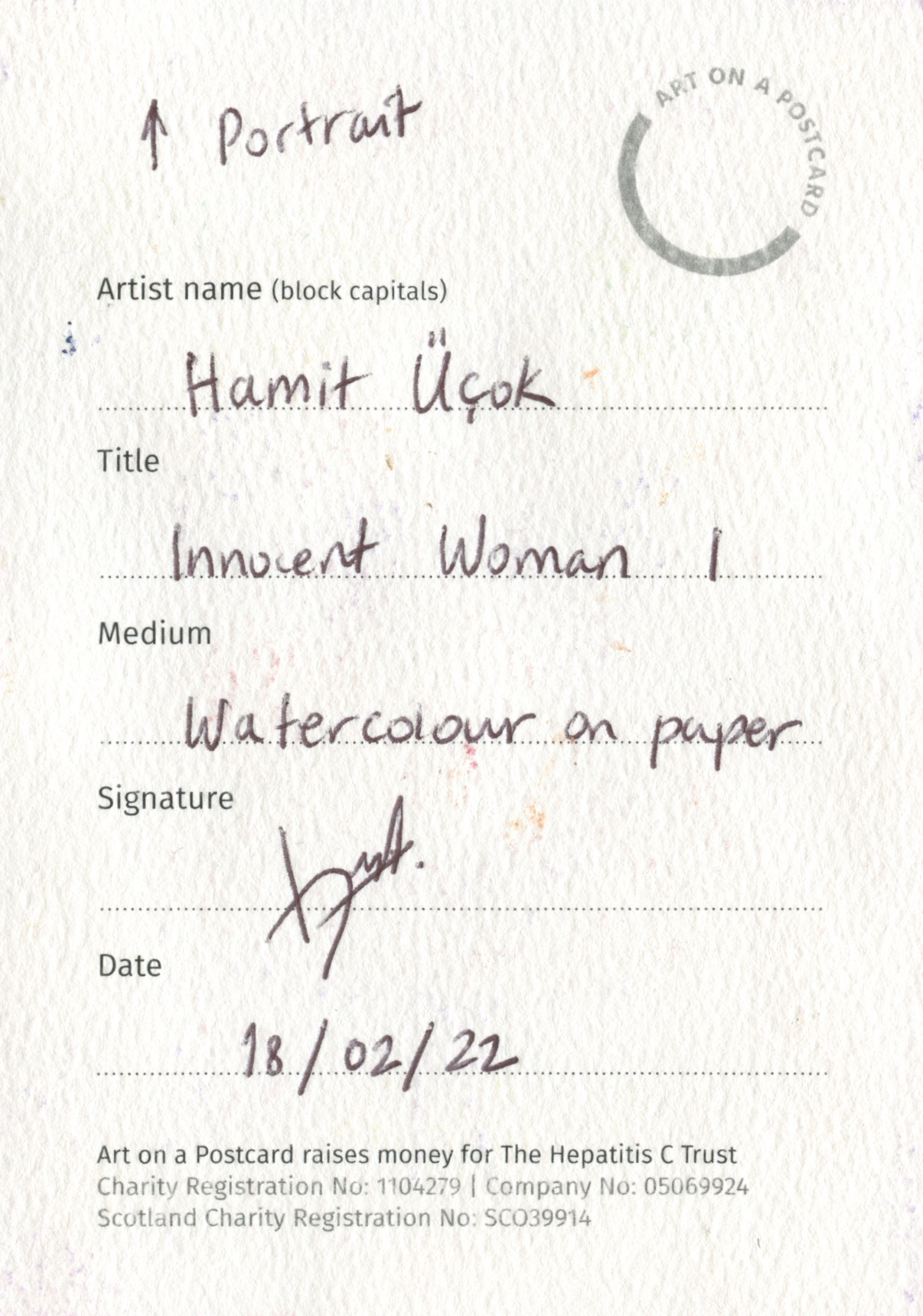23. Hamit Üçok - Innocent Woman I - BACK