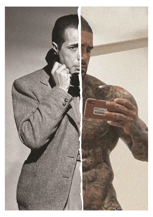 I snap therefore I am (featuring Humphrey Bogart), 2022, by Piotr Krzymowski