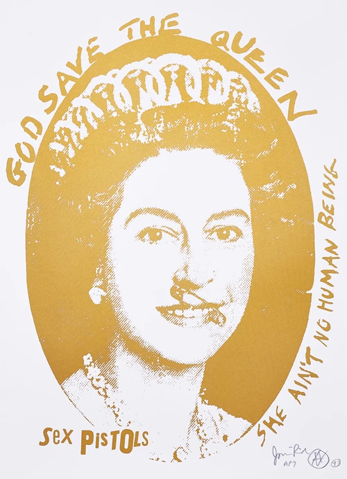 God Save The Queen (Gold on white)(1997)