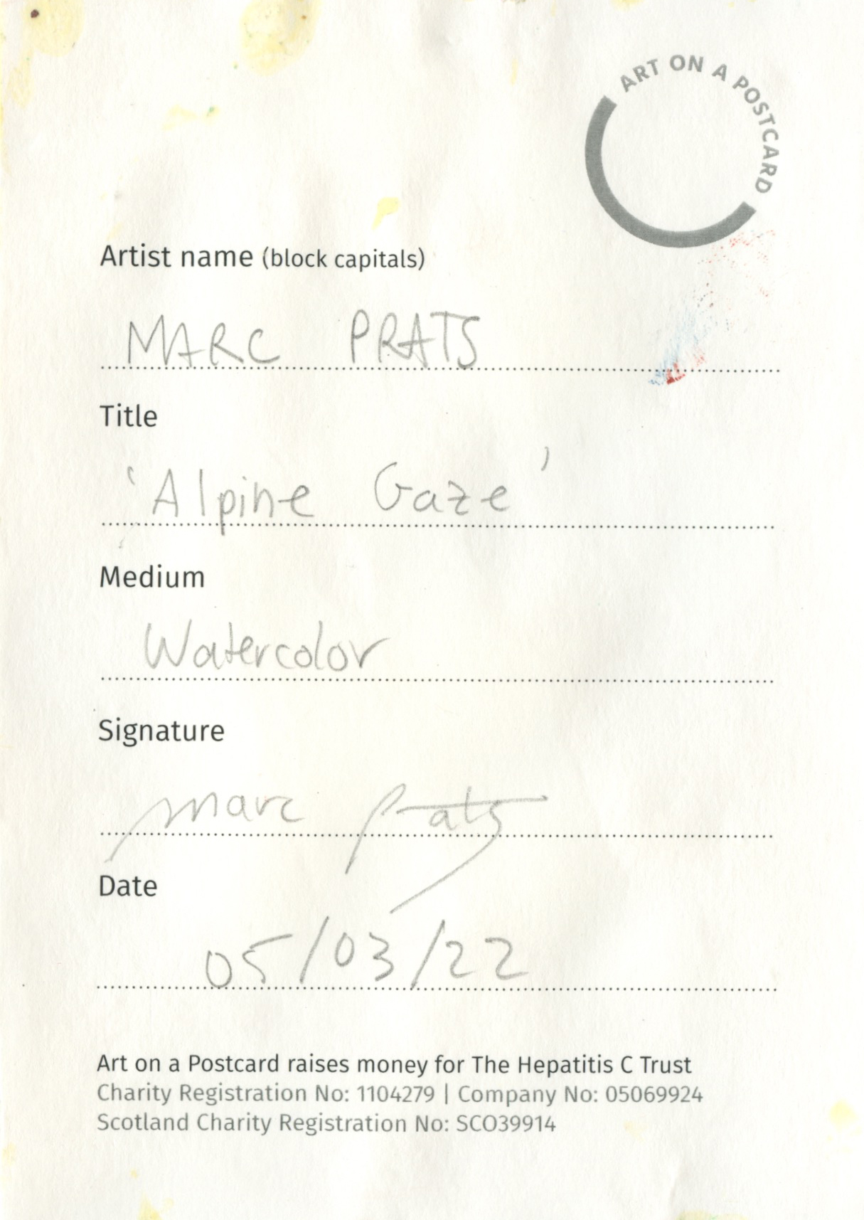 65. Marc Prats - Alpine Gaze -BACK
