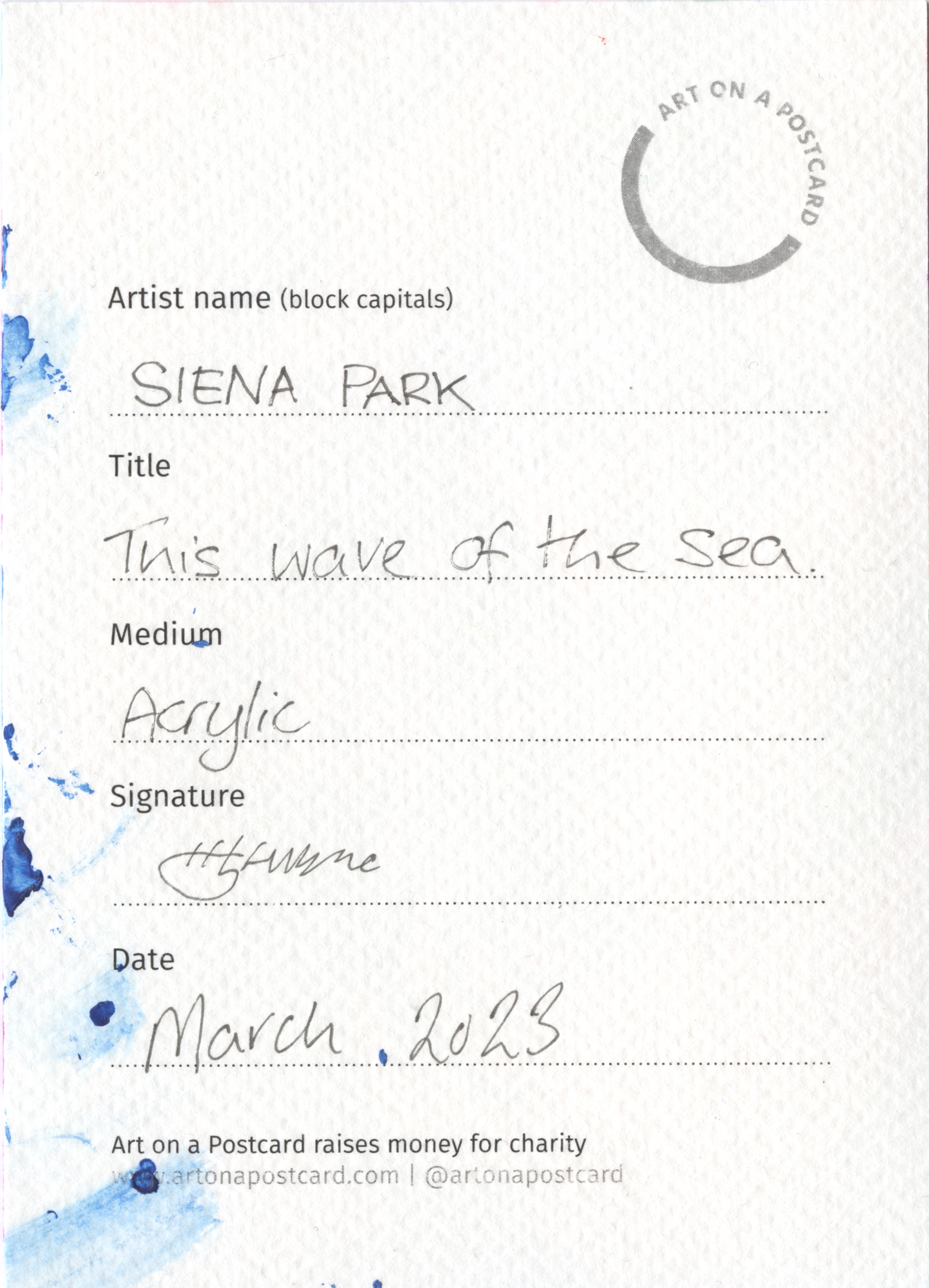 24. Siena Park - This Wave of the Sea BACK