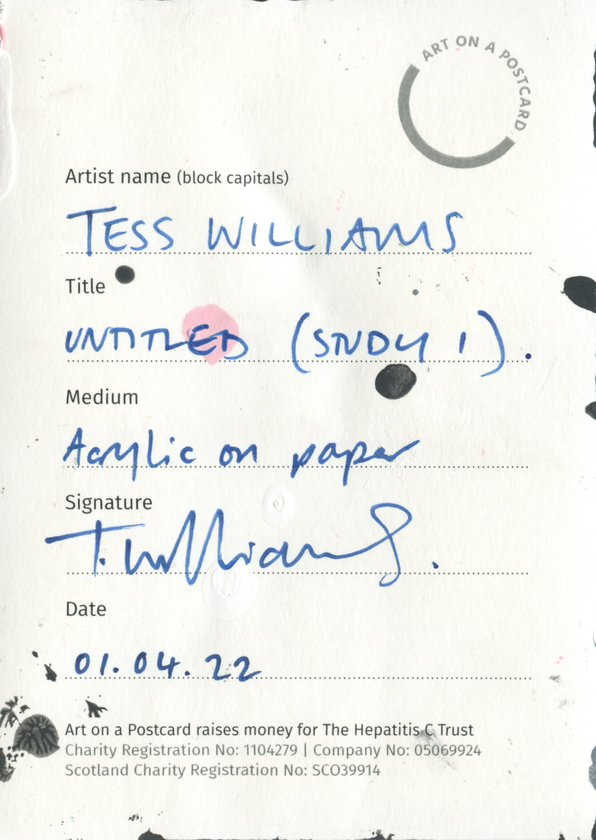 35. Tess Williams - Untitled (Study 1) - BACK