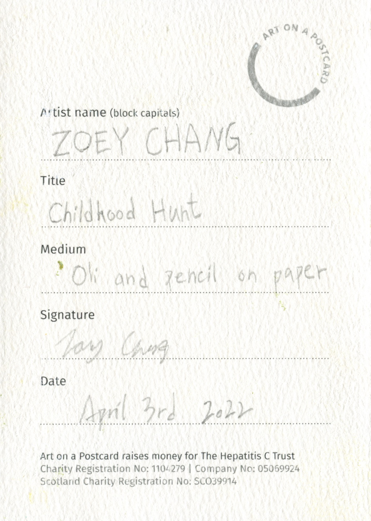 21. Zoey Chang - Childhood Hunt - BACK