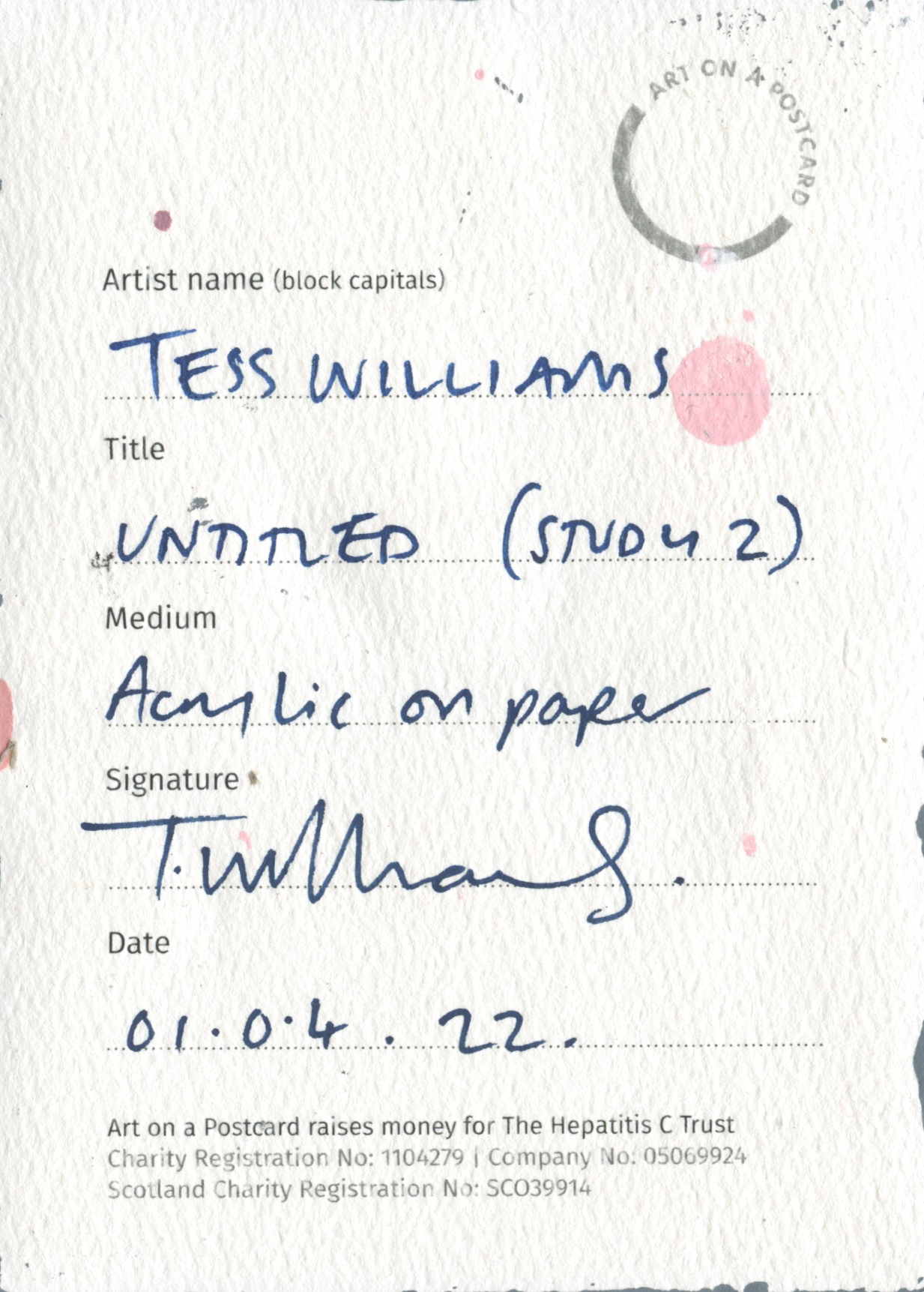 36. Tess Williams - Untitled (Study 2) - BACK