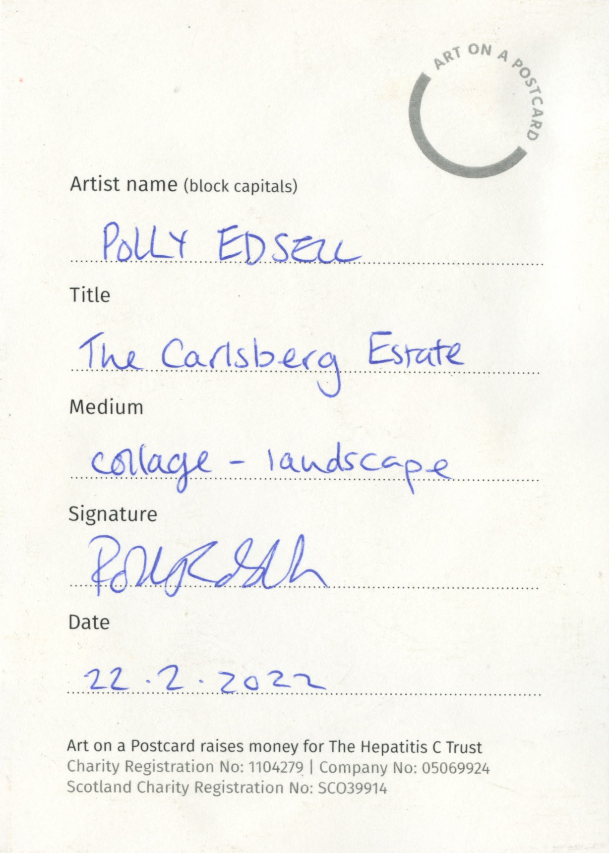 16. Polly Edsell - The Carlsberg Estate - BACK