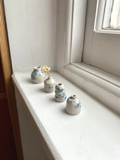 Tilly Slight, Soft dalmatian miniature vase set
