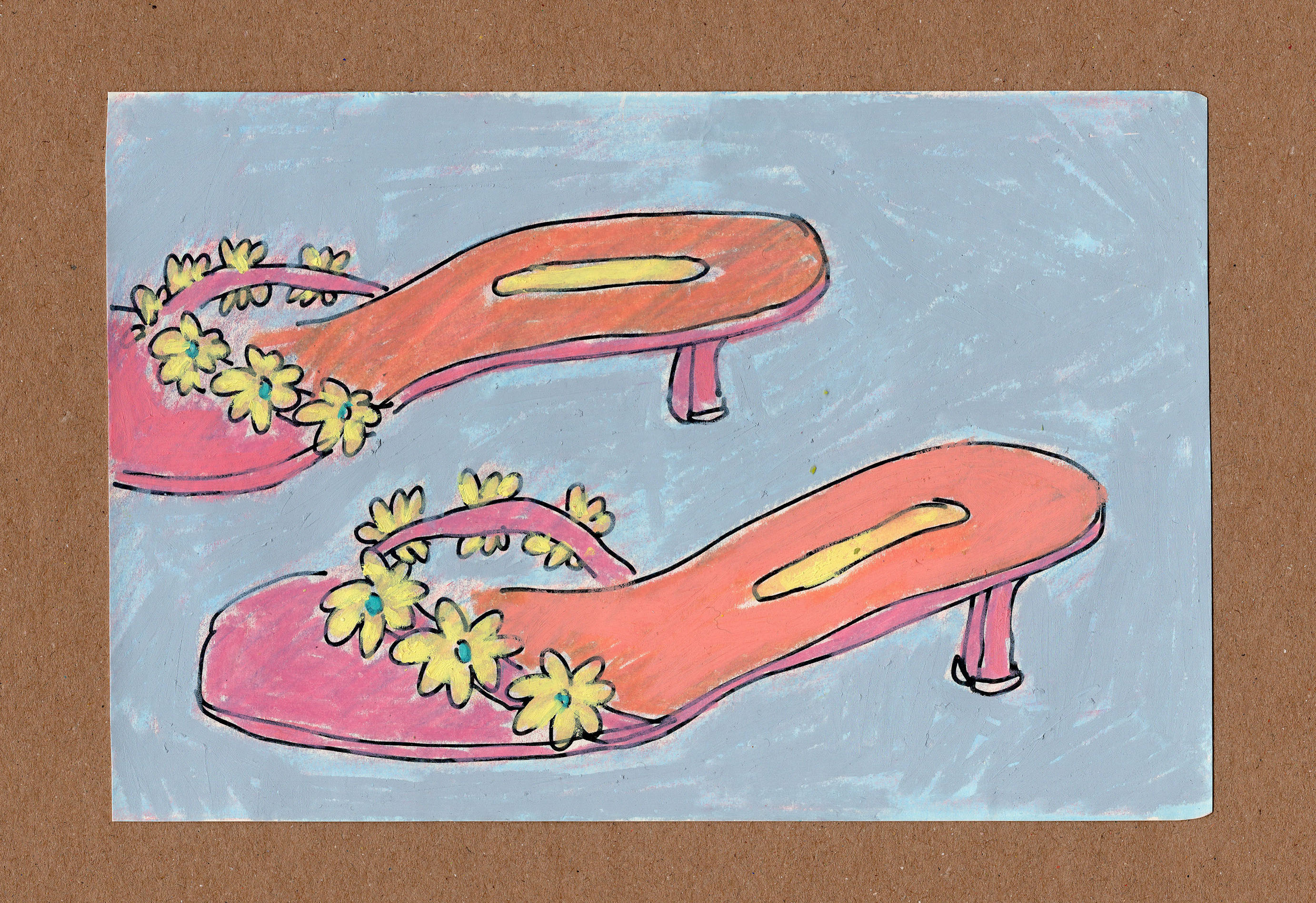 Poppy BH, Kitten heels with flowers