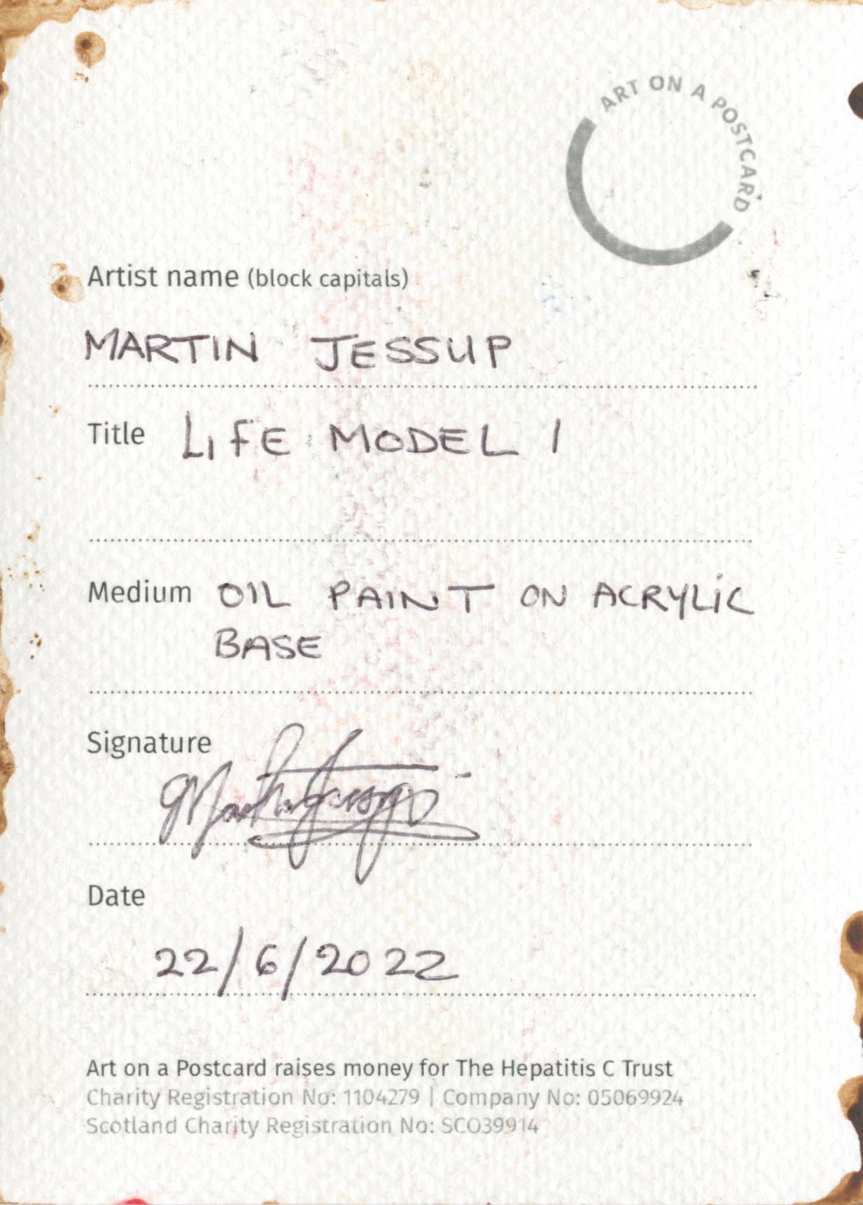 30. Martin Jessup - Life Model I - BACK
