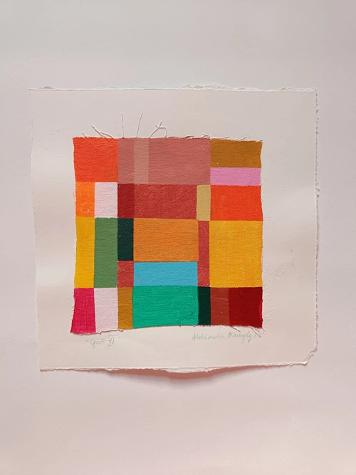 Color geometric,20x20cm, painting on paper