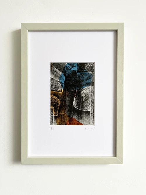 Collagraph 02 framed Jonathan Lawes