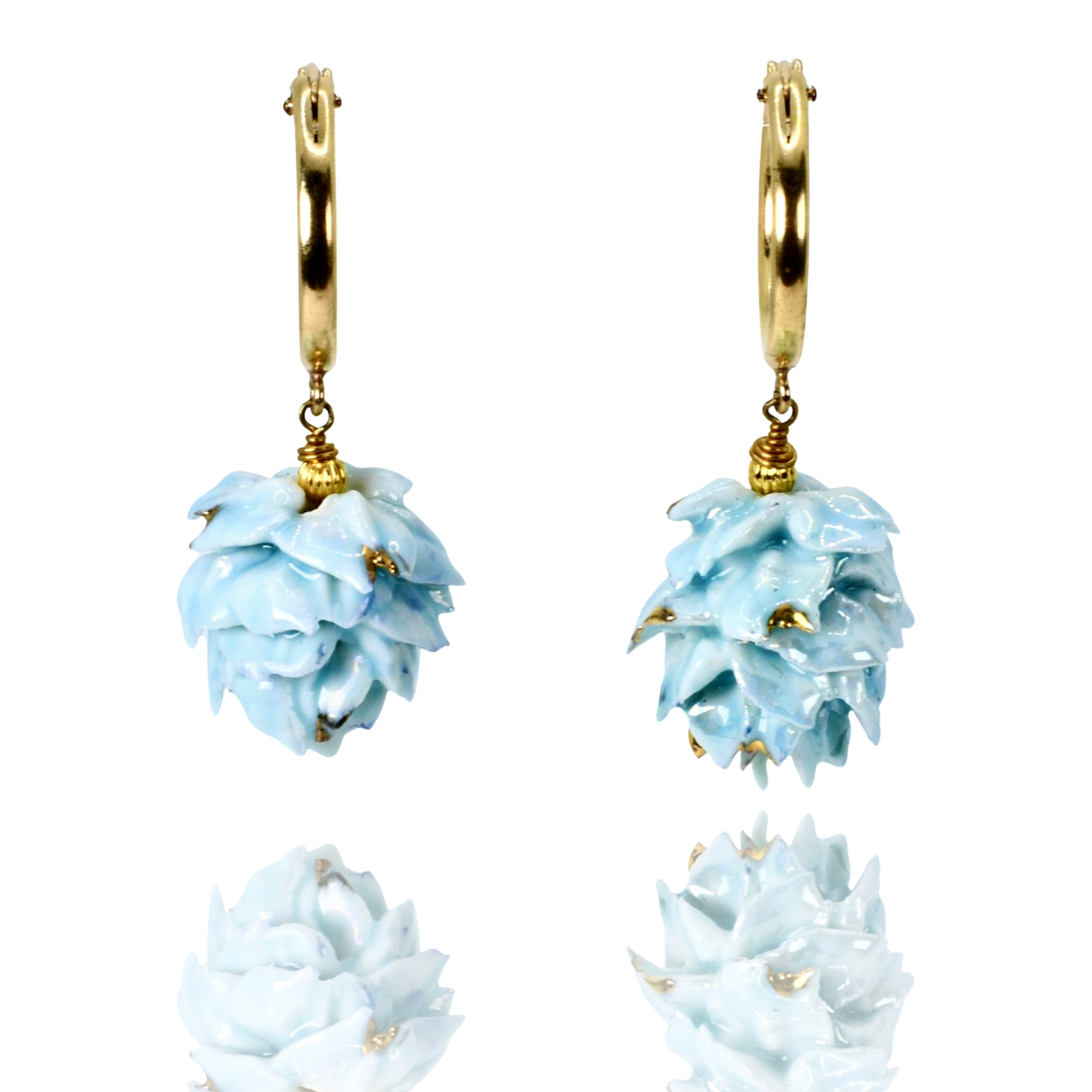 Porcelain Artichokes Earrings LOBELIA