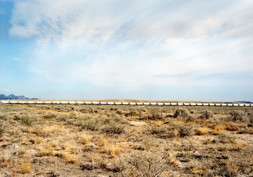 Vicky Sambunaris, Untitled (white train line), Near East Carbon Utah, 2018