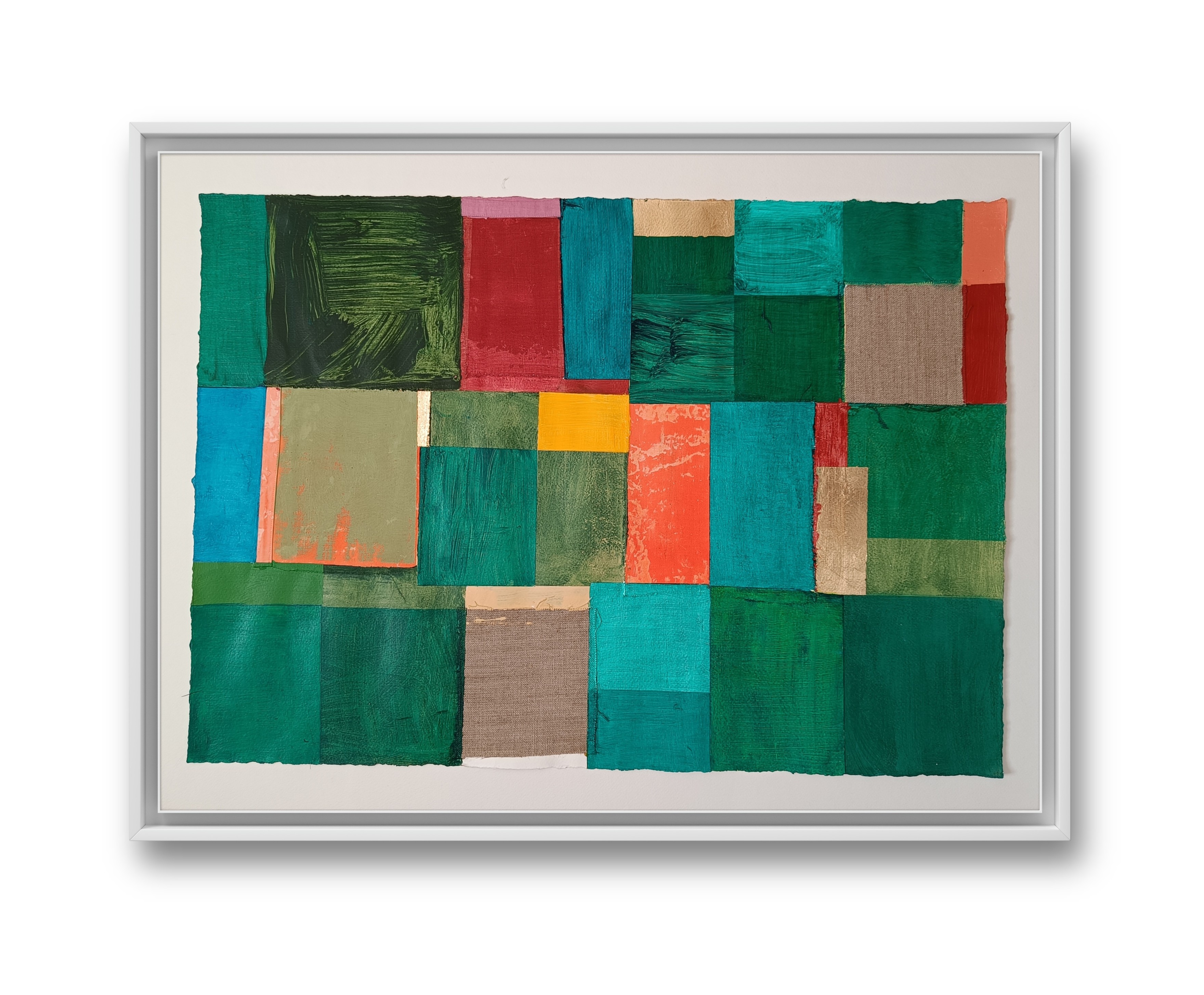 Green hew, 50x70cm, example of framing