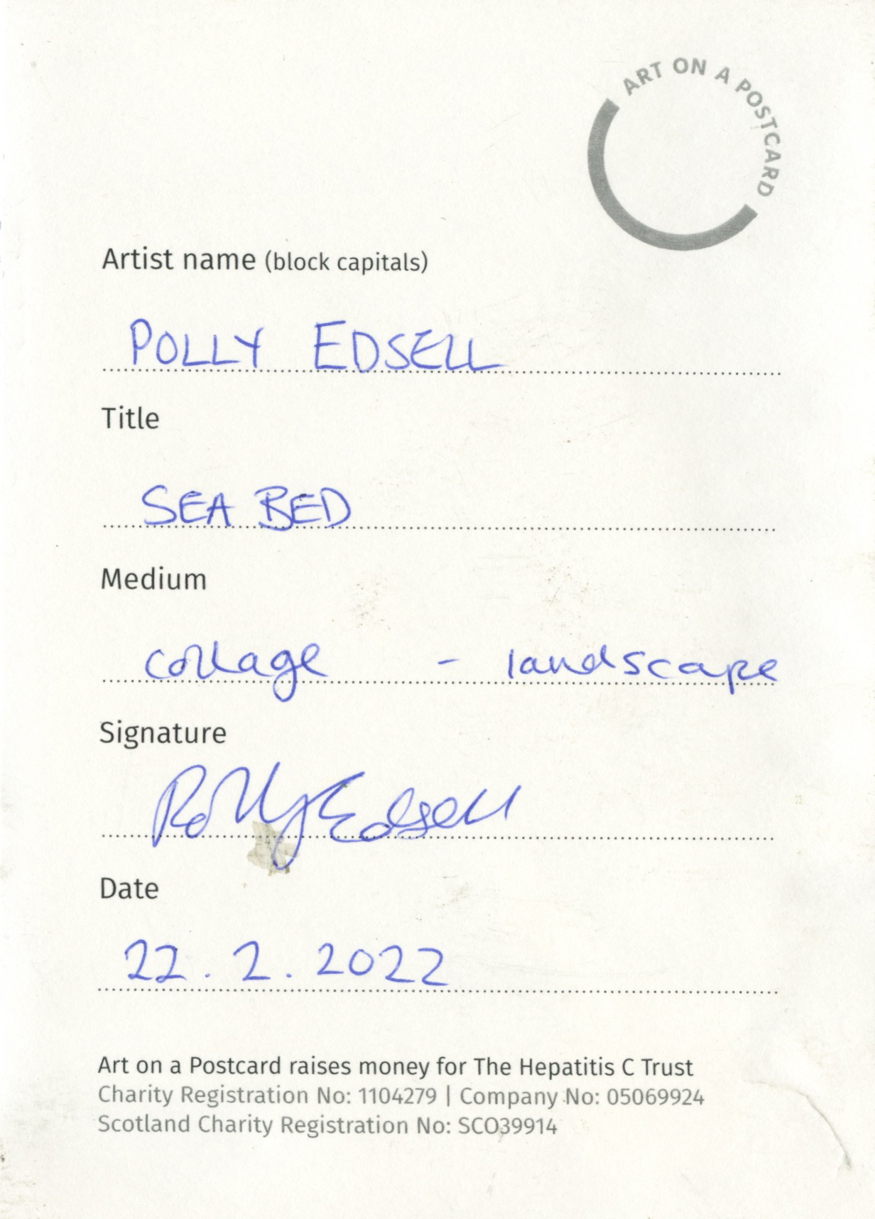 17. Polly Edsell - Sea Bed - BACK