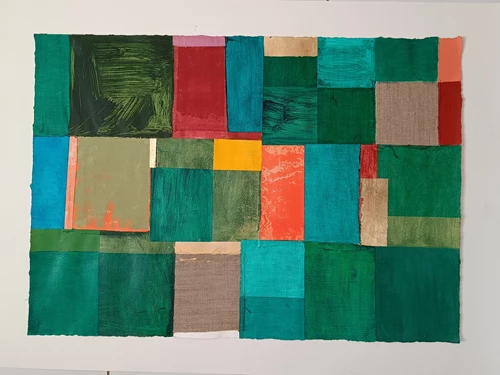 Green hew, 50x70cm, painting on paper