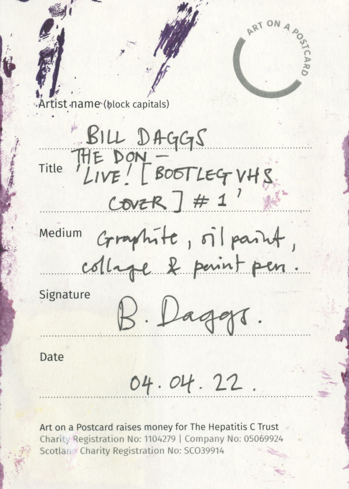 7. Bill Daggs - The Don- Live! (Bootleg VHS Cover) #1 - BACK