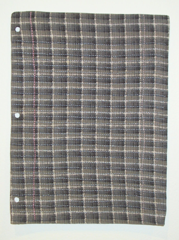 Karen Reimer, Untitled from the Notebook Paper Series (plaid), 2004. Courtesy the artist and Monique Meloche Gallery, Chicago