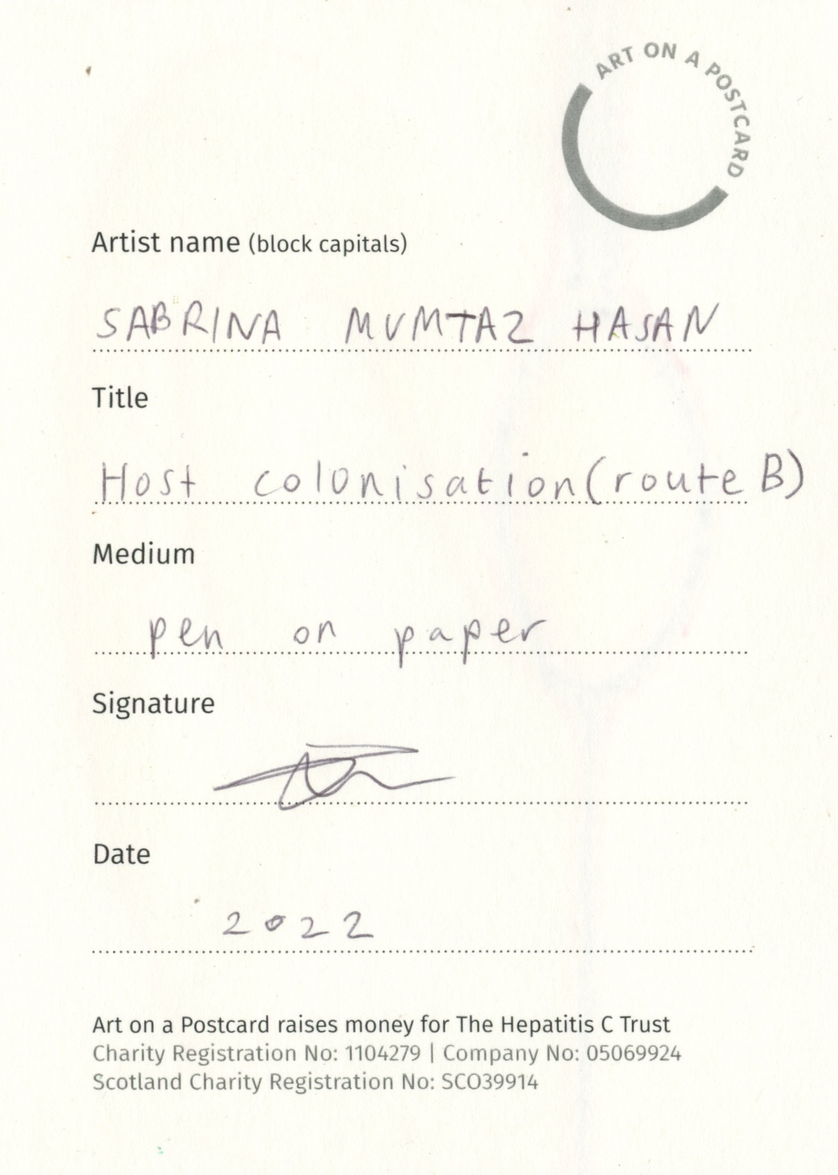 15. Sabrina Mumtaz Hasan - Host Colonisation (Route B) - BACK