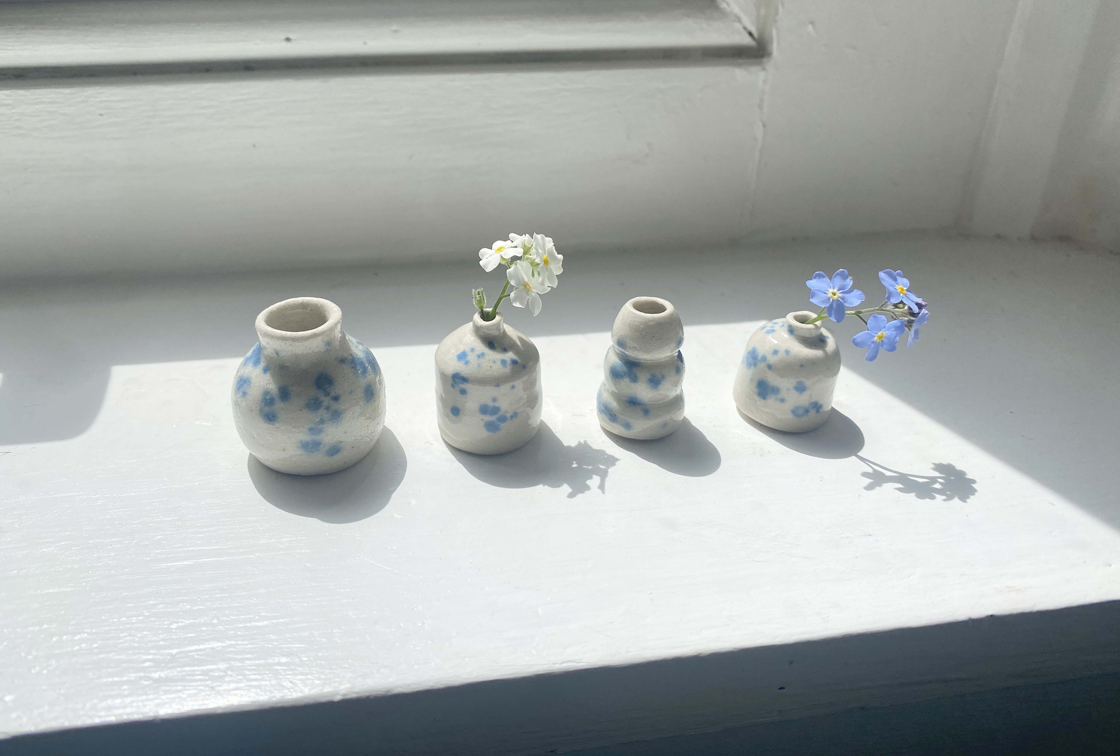 Tilly Slight, Soft dalmatian set of miniature vases (4 pieces, I-IV)