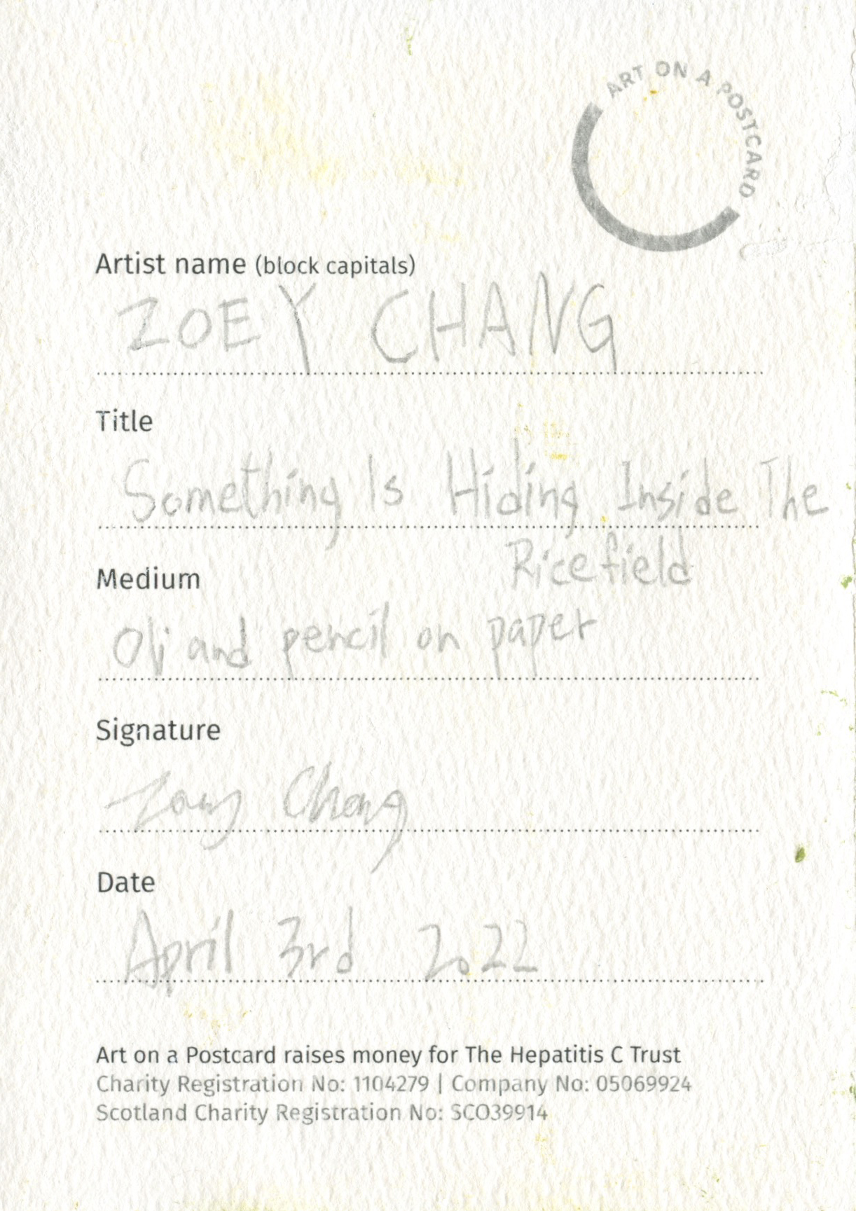 22. Zoey Chang - Something is Hiding Inside the Ricefield - BACK