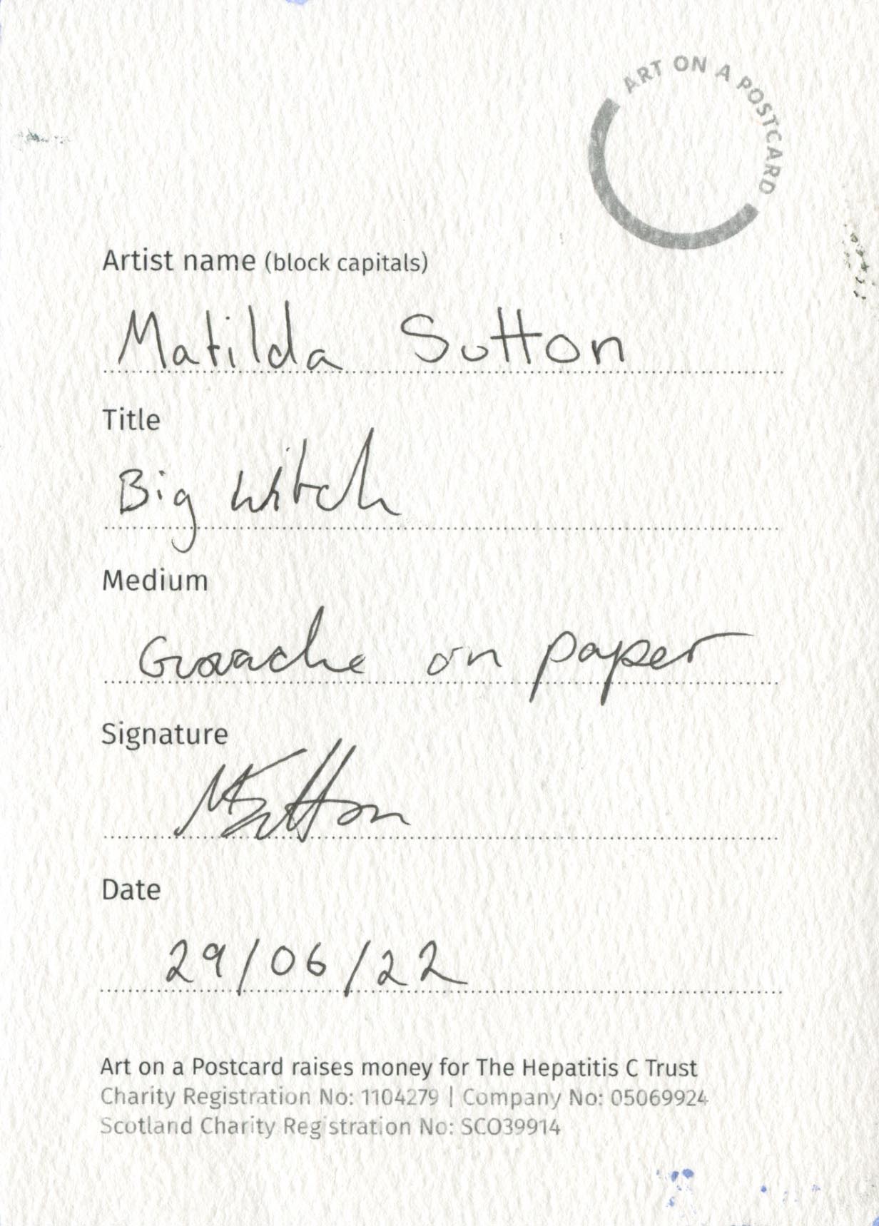 21. Matilda Sutton - Big Witch - BACK