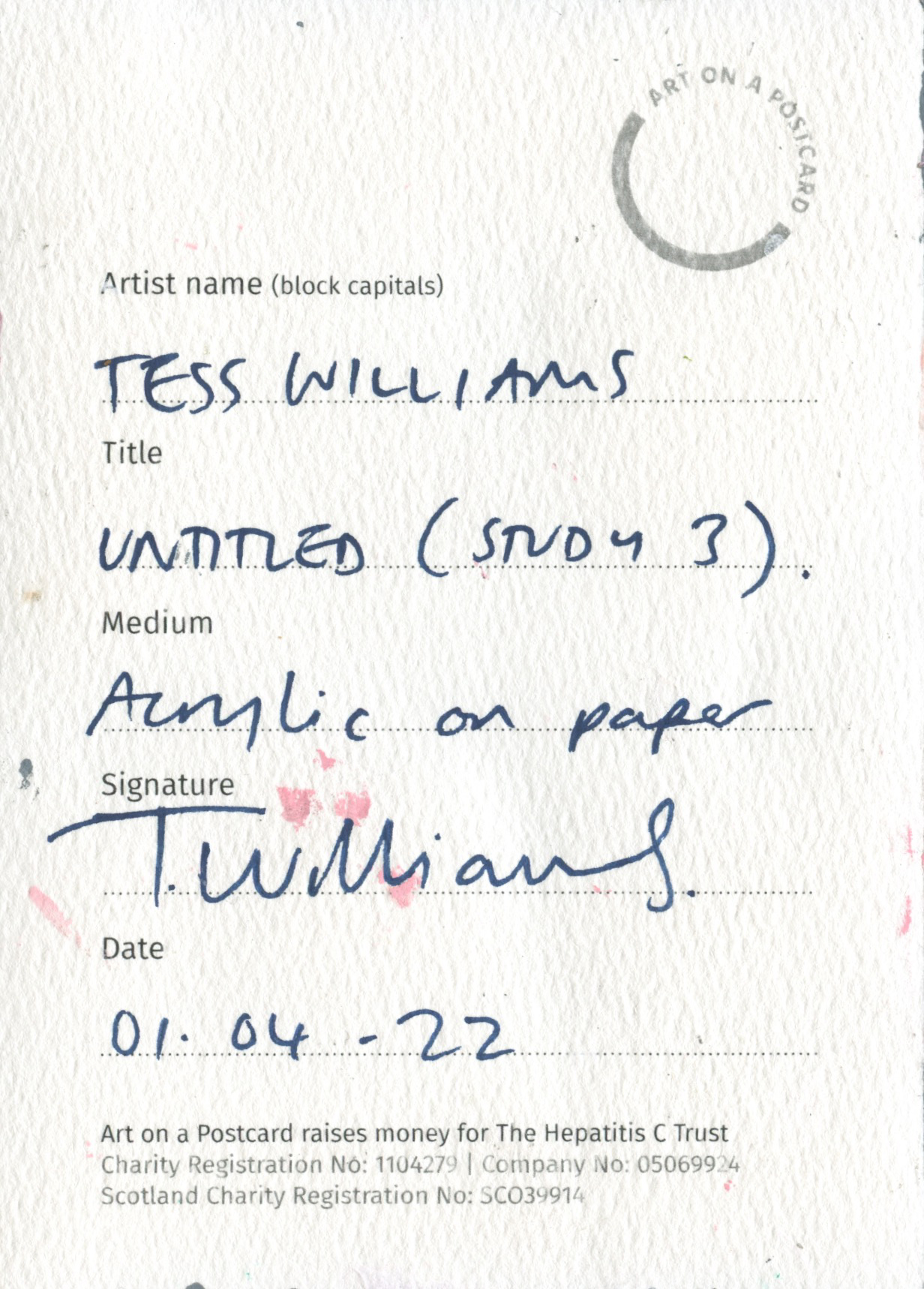 37. Tess Williams - Untitled (Study 3)-  BACK