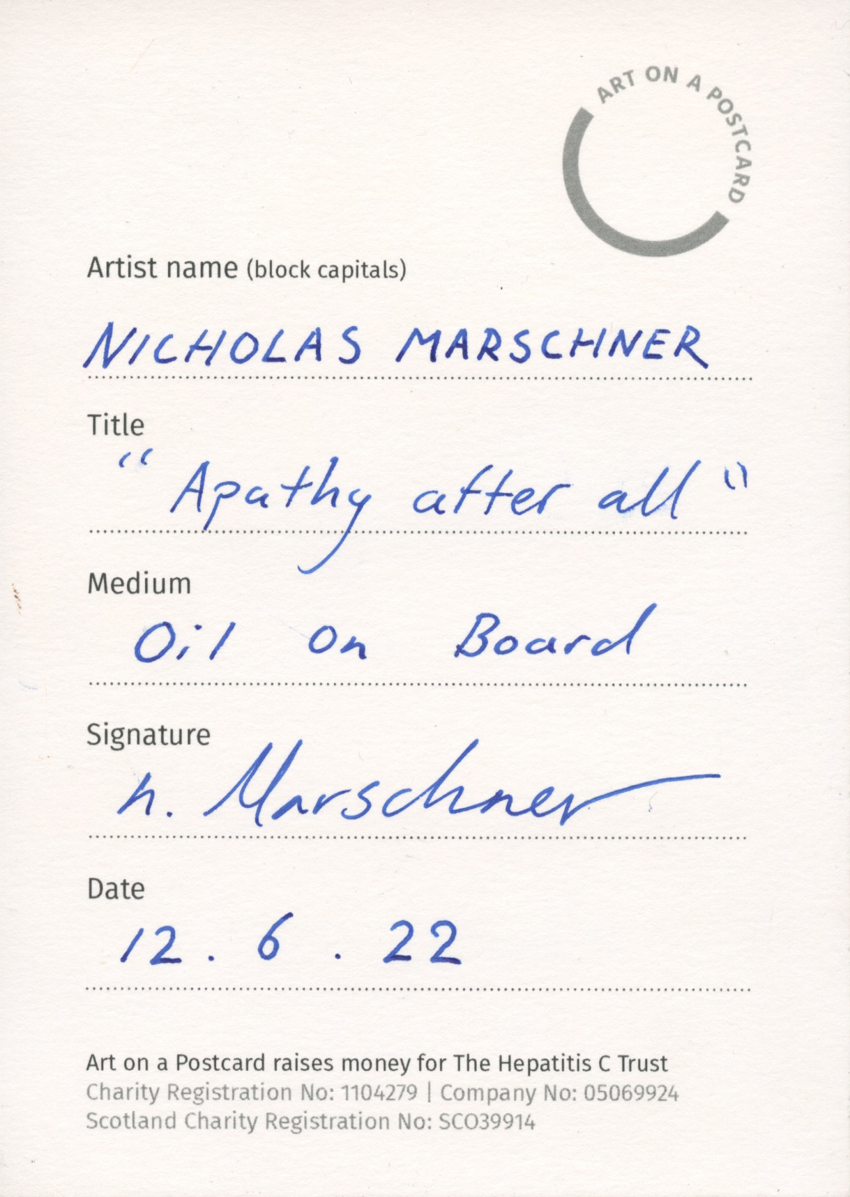 26. Nicholas Marschner - Apathy After All - BACK